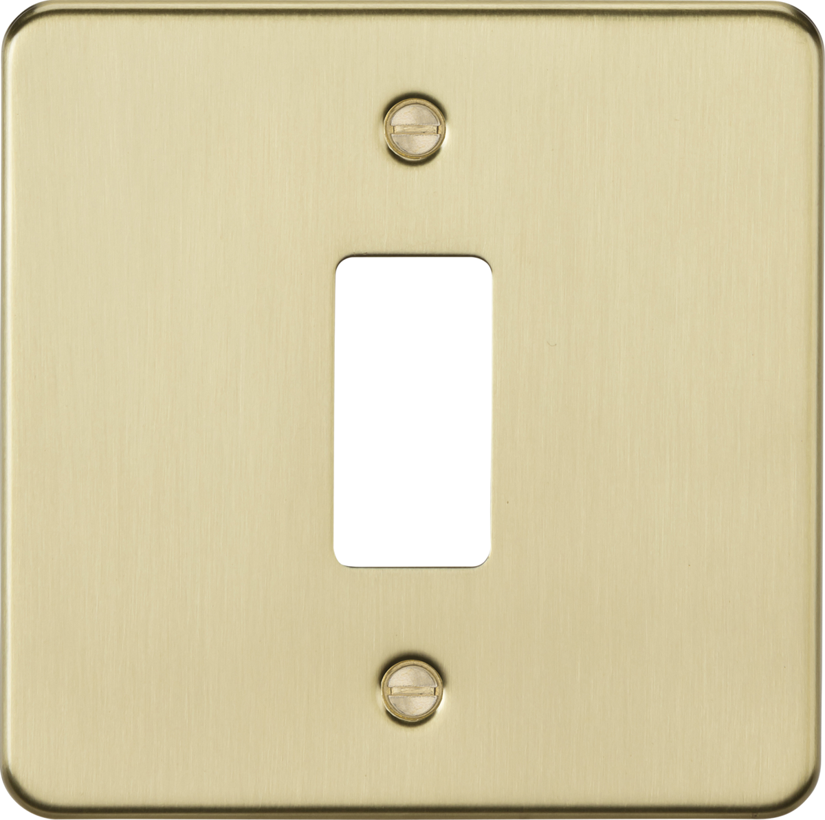 1G grid faceplate - brushed brass