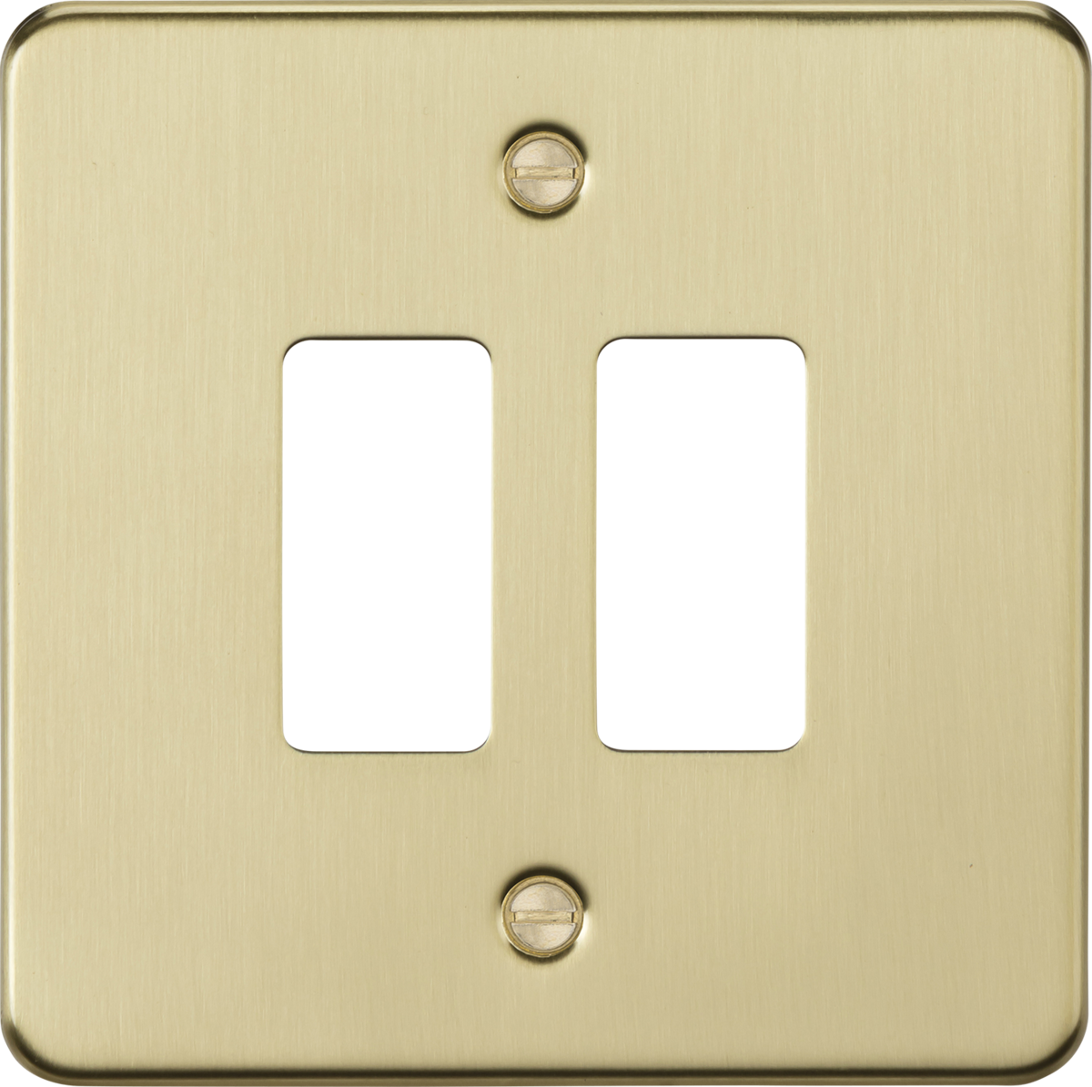 2G grid faceplate - brushed brass