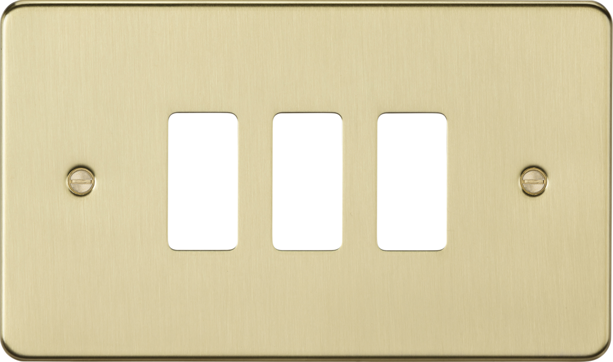3G grid faceplate - brushed brass