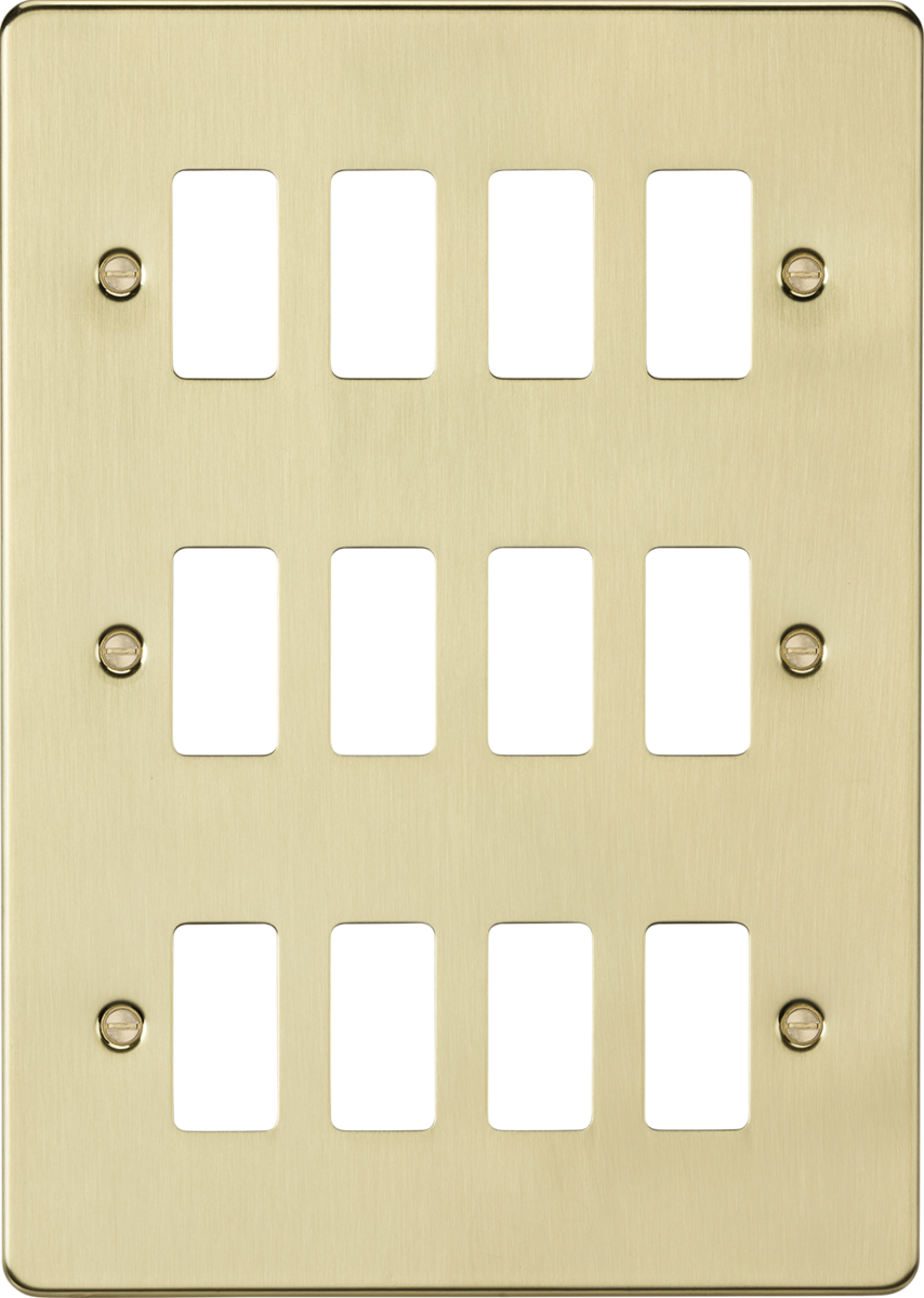 12G grid faceplate - brushed brass