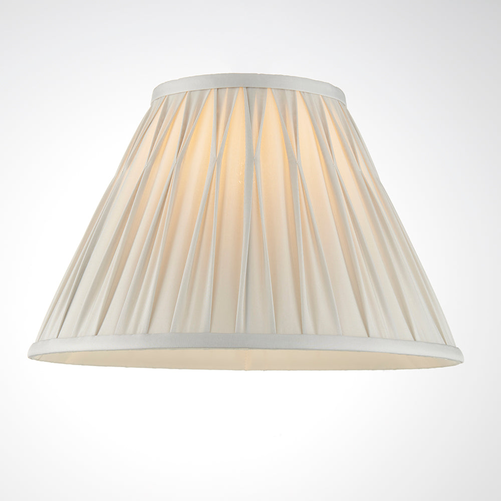 Endon Lighting 94360 Chatsworth 1Lt Shade Silver Silk