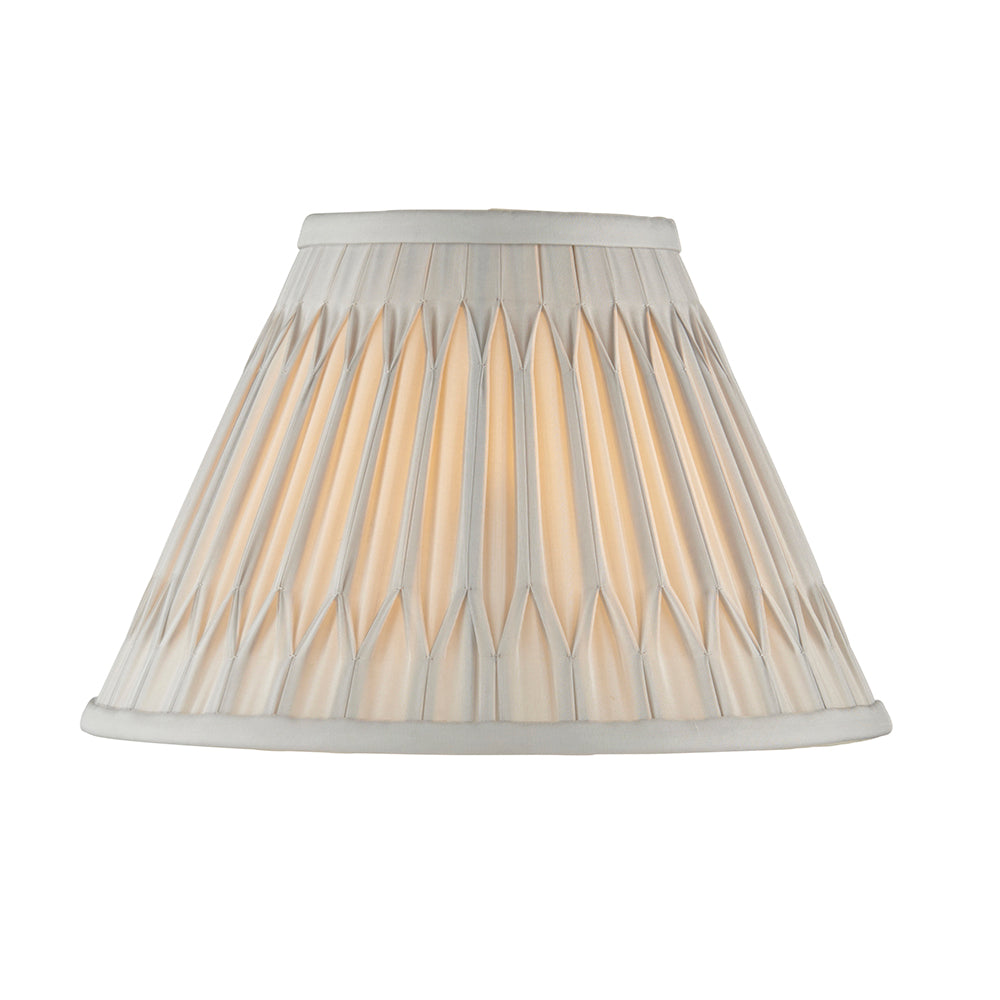 Endon Lighting 94363 Chatsworth 1Lt Shade Silver Silk