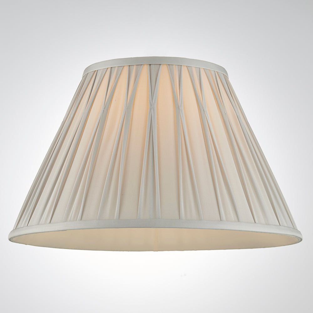 Endon Lighting 94365 Chatsworth 1Lt Shade Silver Silk