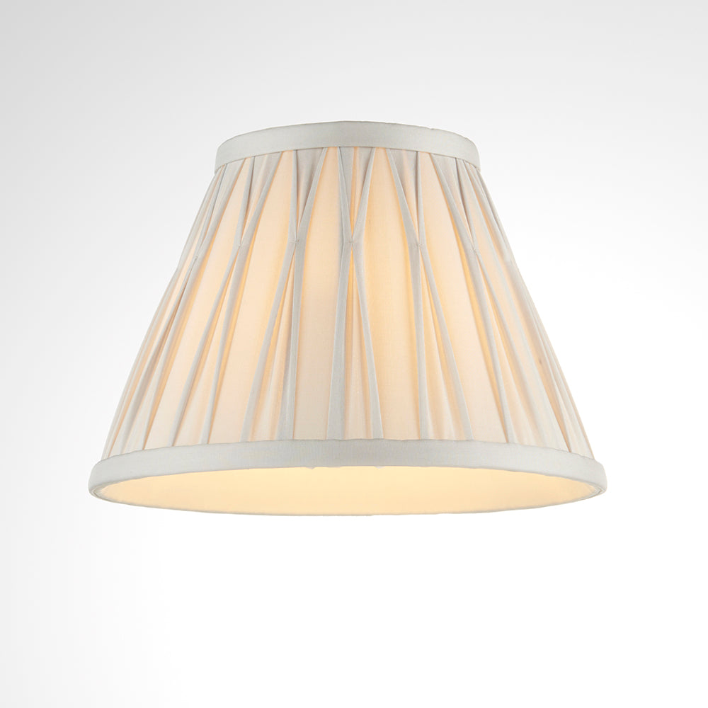 Endon Lighting 94368 Chatsworth 1Lt Shade Silver Silk