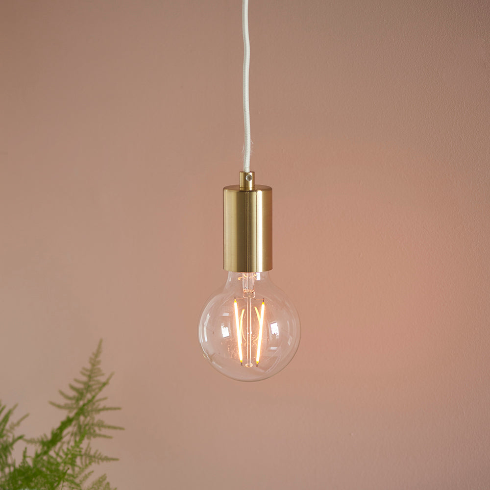 Endon Lighting 94370 Maio 1Lt Pendant Satin Brass Plate