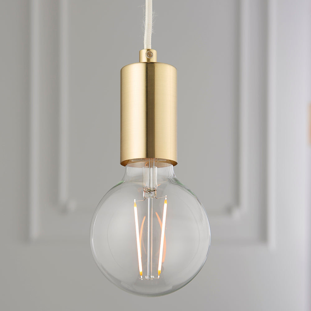 Endon Lighting 94370 Maio 1Lt Pendant Satin Brass Plate