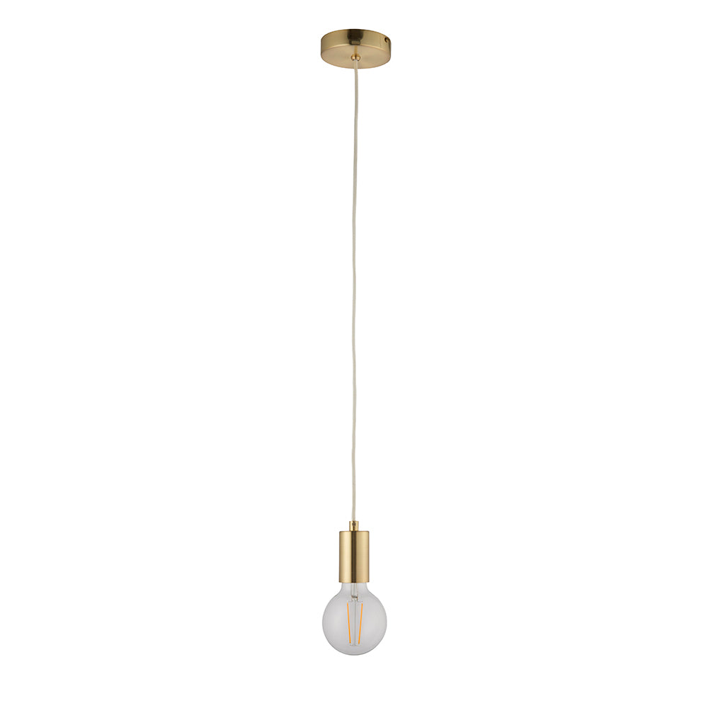 Endon Lighting 94370 Maio 1Lt Pendant Satin Brass Plate