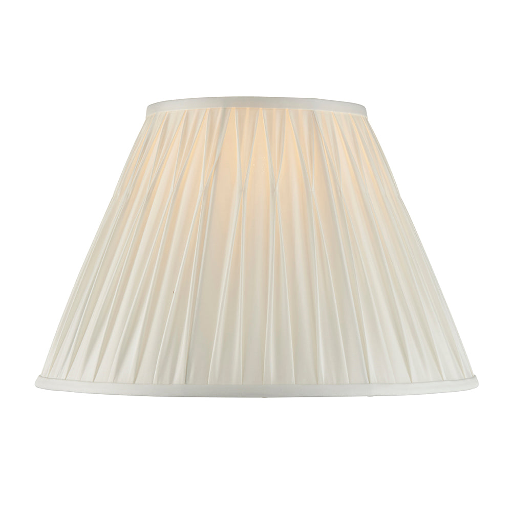 Endon Lighting 94375 Chatsworth 1Lt Shade Vintage White Silk