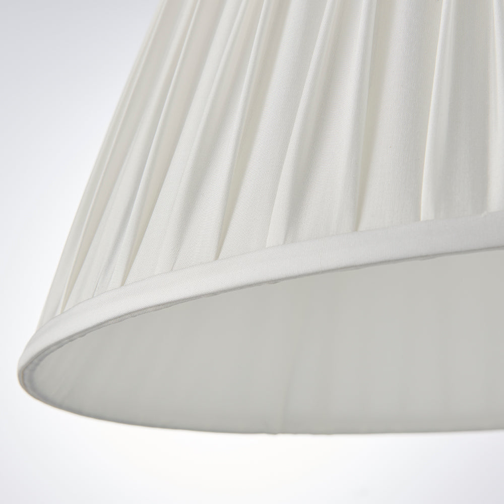 Endon Lighting 94375 Chatsworth 1Lt Shade Vintage White Silk