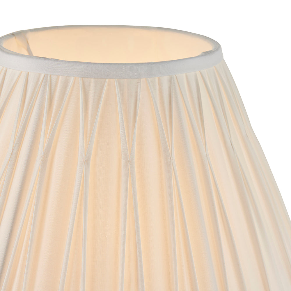 Endon Lighting 94376 Chatsworth 1Lt Shade Vintage White Silk