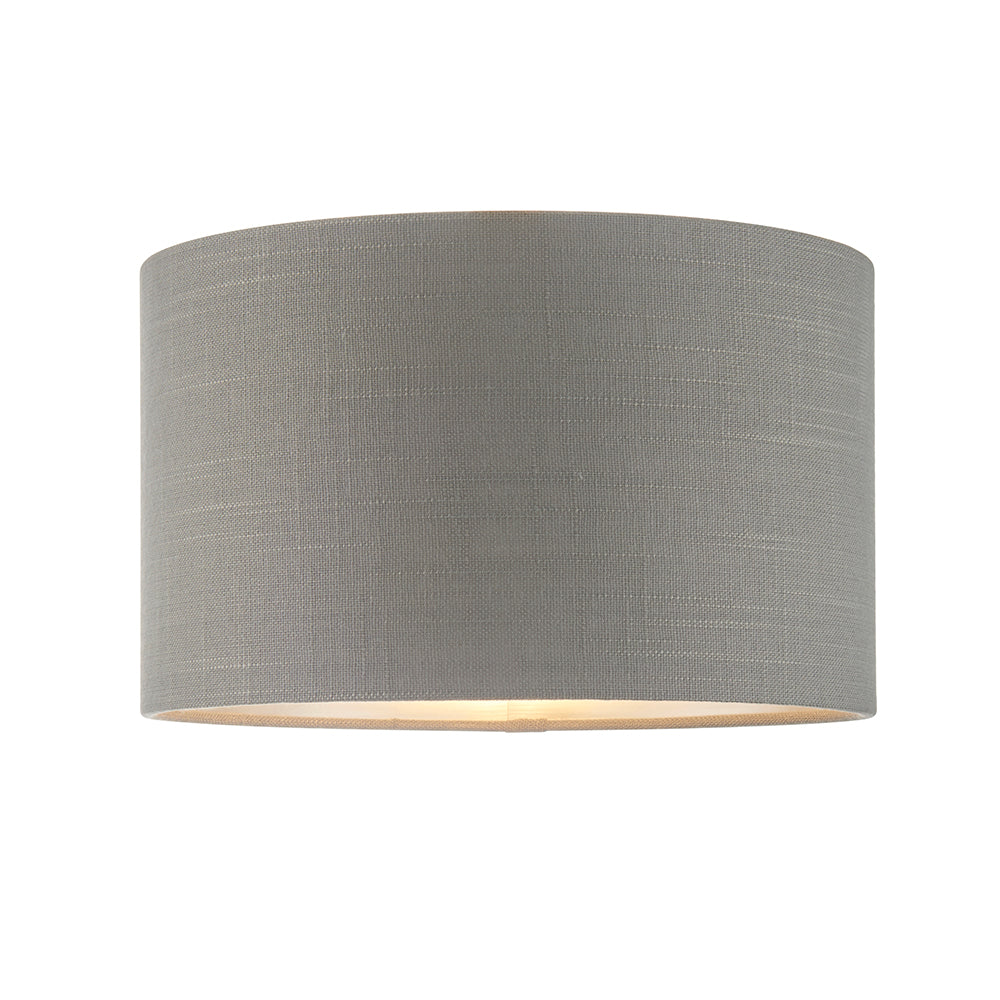Endon Lighting 94380 Highclere 1Lt Shade Charcoal Fabric & Bright Nickel Plate