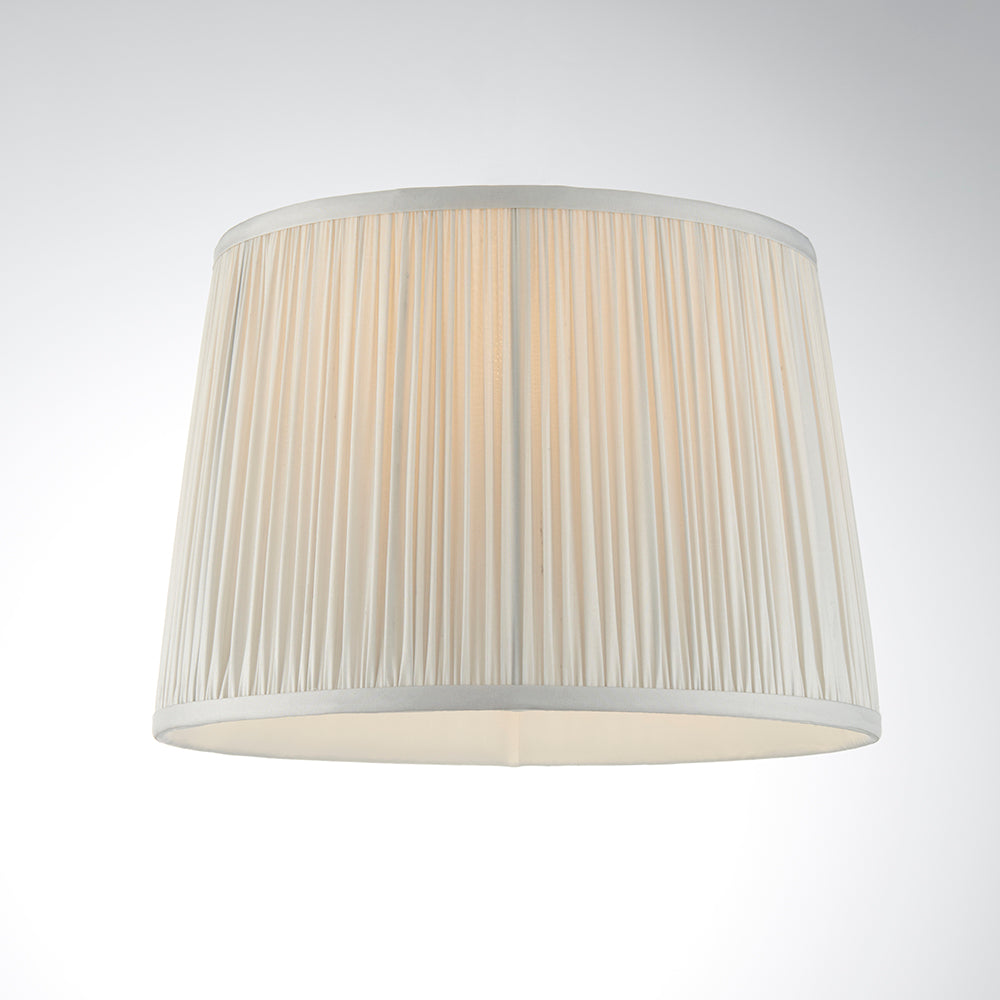 Endon Lighting 94382 Wentworth 1Lt Shade Silver Silk