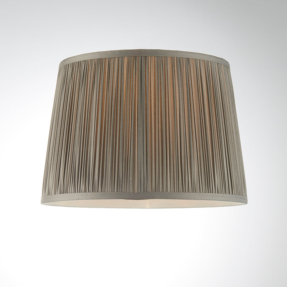Endon Lighting 94383 Wentworth 1Lt Shade Charcoal Grey Silk