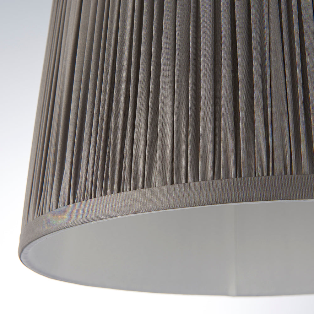 Endon Lighting 94389 Wentworth 1Lt Shade Charcoal Grey Silk