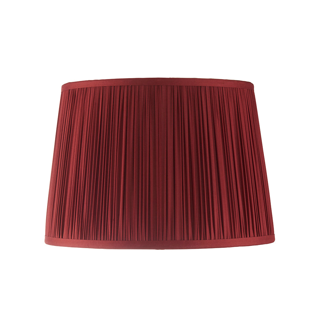Endon Lighting 94411 Wentworth 1Lt Shade Dark Cranberry Silk & Gloss White