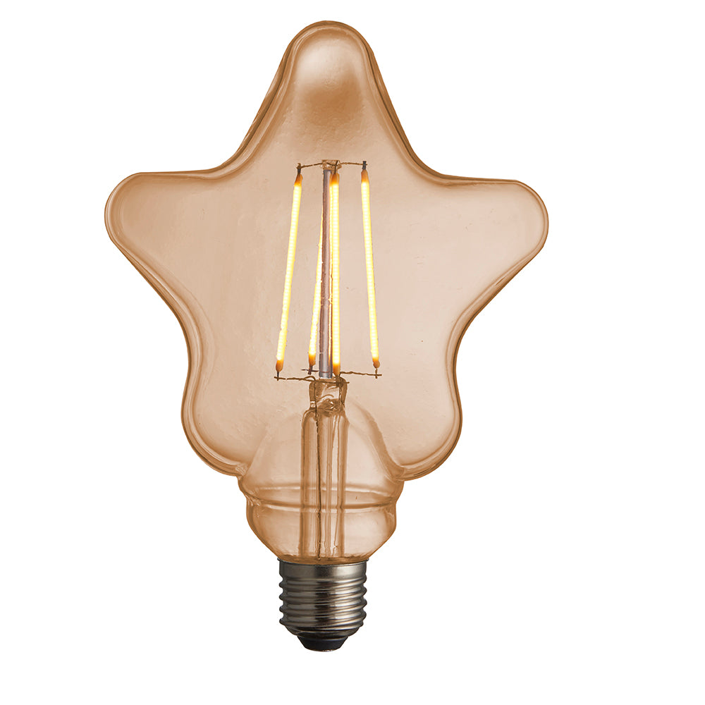Endon Lighting 94503 Star 1Lt Accessory Amber Glass