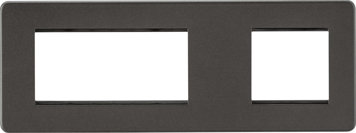 Screwless 6G Modular Faceplate (2G + 4G) - Smoked Bronze