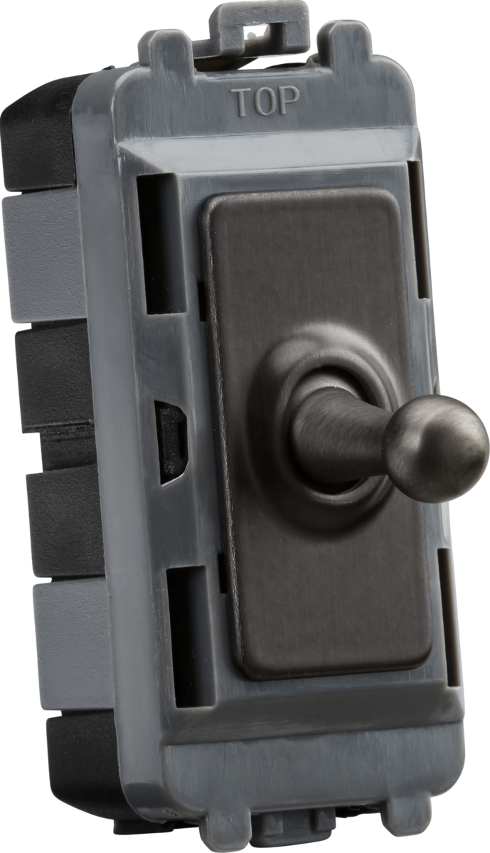 20AX 1G 2-way SP Grid Toggle Switch - smoked bronze