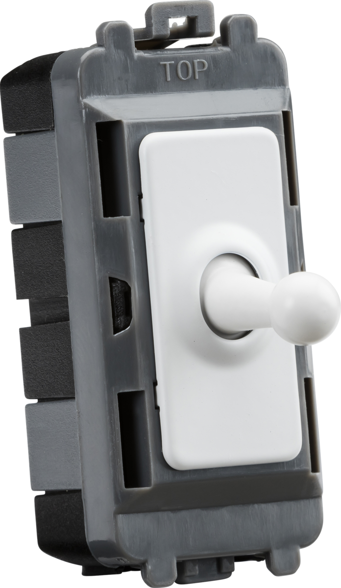 20AX 1G 2-way SP Grid Toggle Switch - matt white