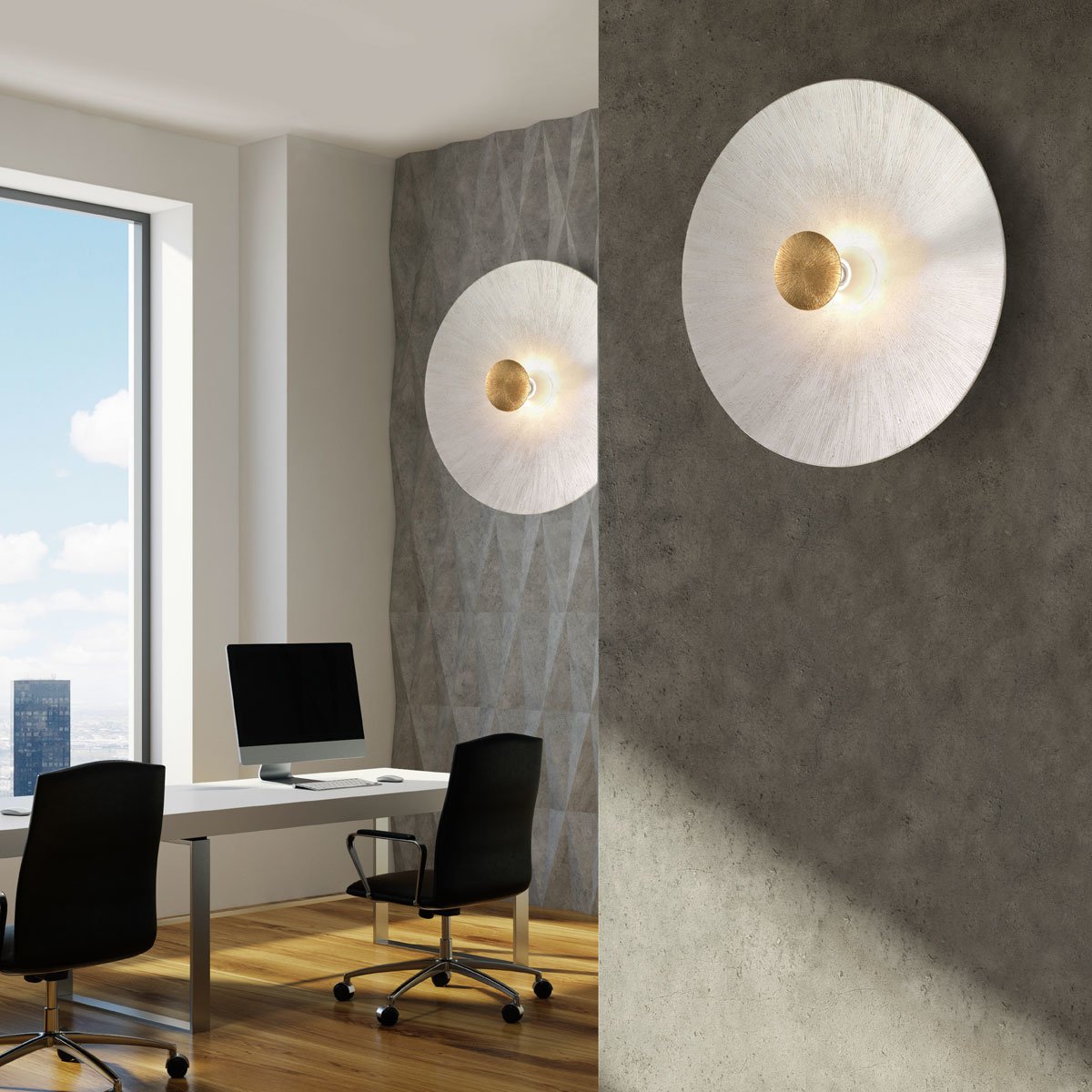 Kolarz A1306.61XL.Wm.SunWAu MOON Wall Light