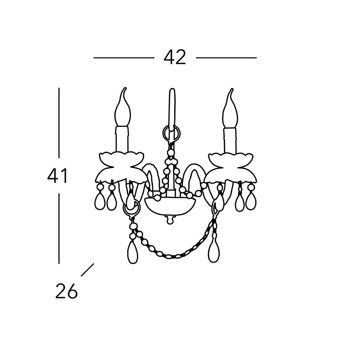 Kolarz A1335.62.5 AMARO Wall Light