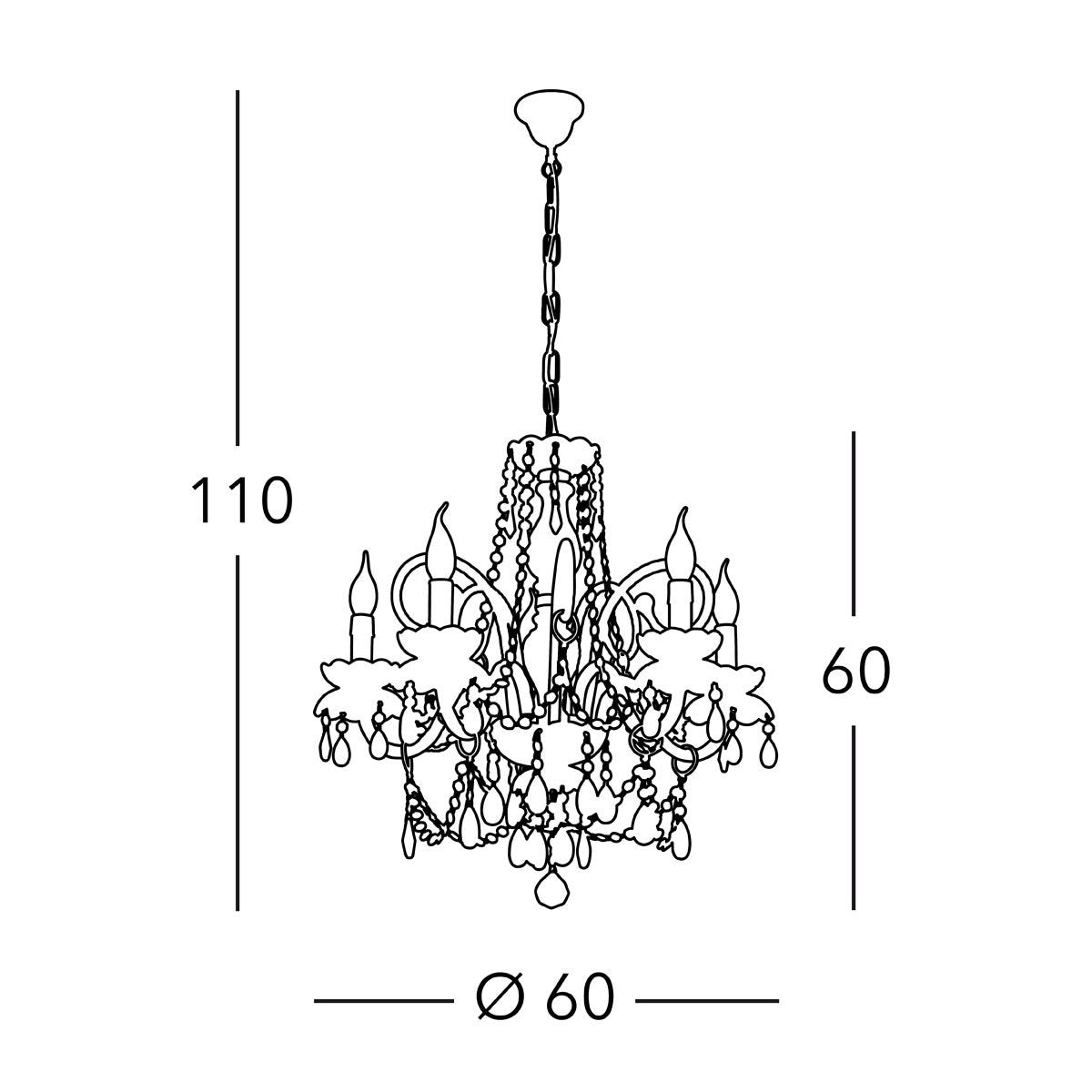 Kolarz A1335.85.5 AMARO Chandelier