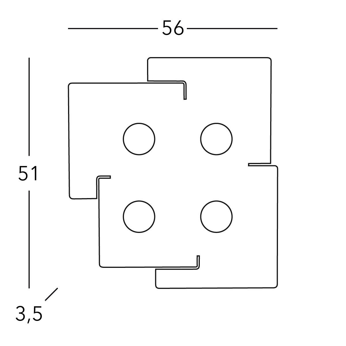 Kolarz A1337.14.1.Ag SQUARE Ceiling Light