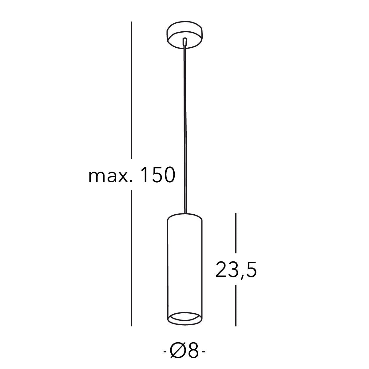 Kolarz A1347.31.VinCu/23 TUBE Pendant Light