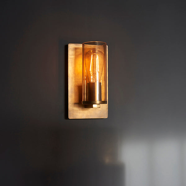 Antique brass patina wall light