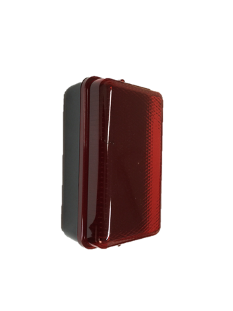 ML Accessories-AMLEDR 230V IP54 5W LED Security Amenity Bulkhead Black Base with Red Diffuser