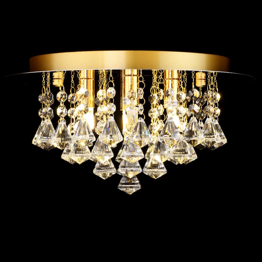 4 Light Crystal Flush 4 x 33W G9 Maximum