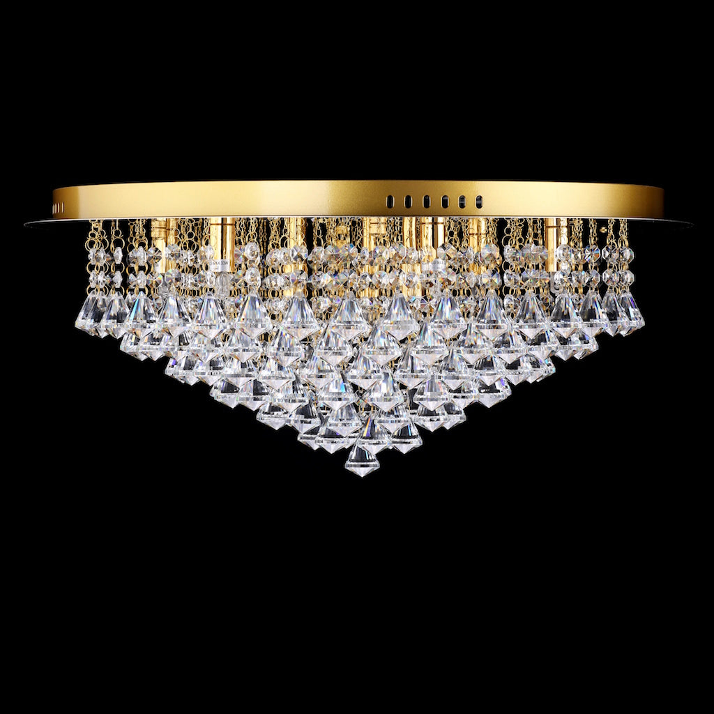 9 Light Crystal Flush 9 x 33W G9 Maximum