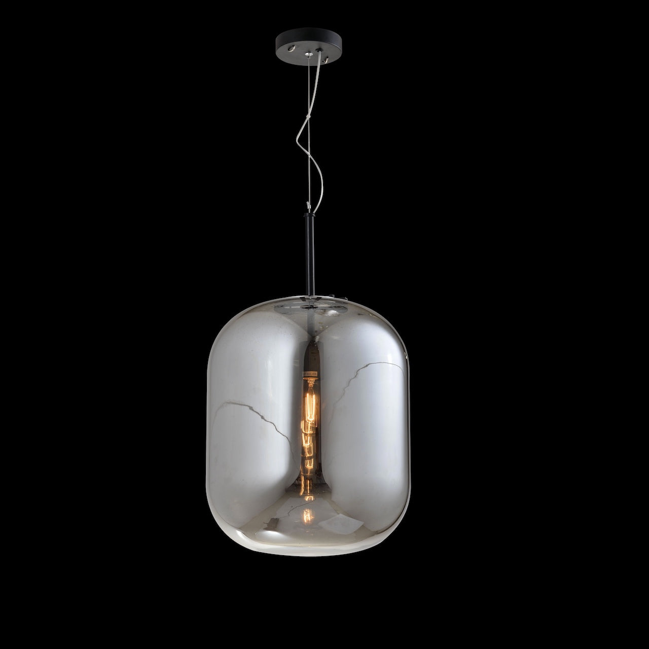 Large Glass Smoked Pendant 1 x 40W E27 Maximum