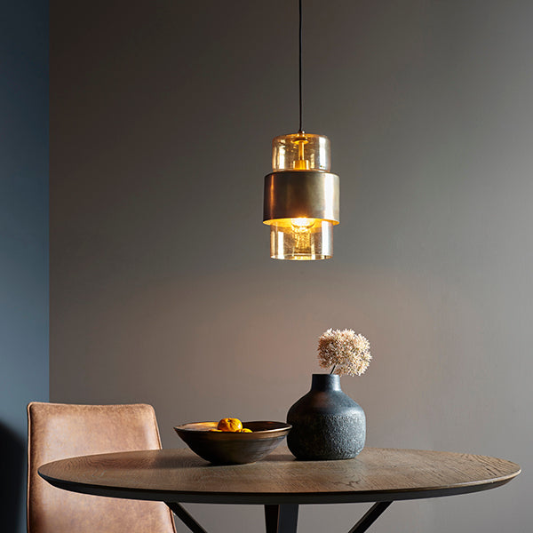 Antique brass patina pendant