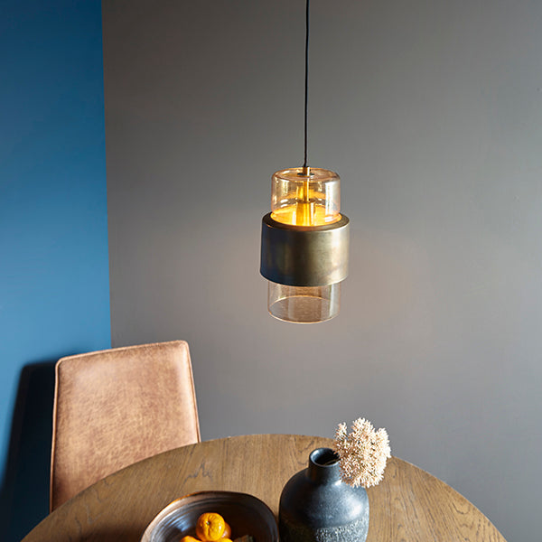 Antique brass patina pendant