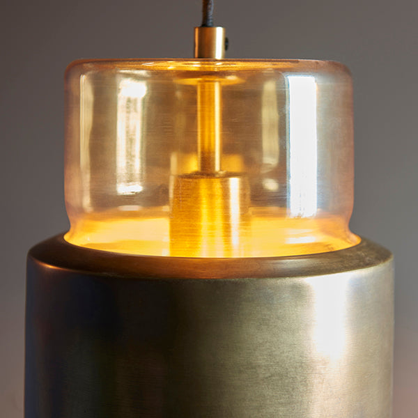 Antique brass patina pendant