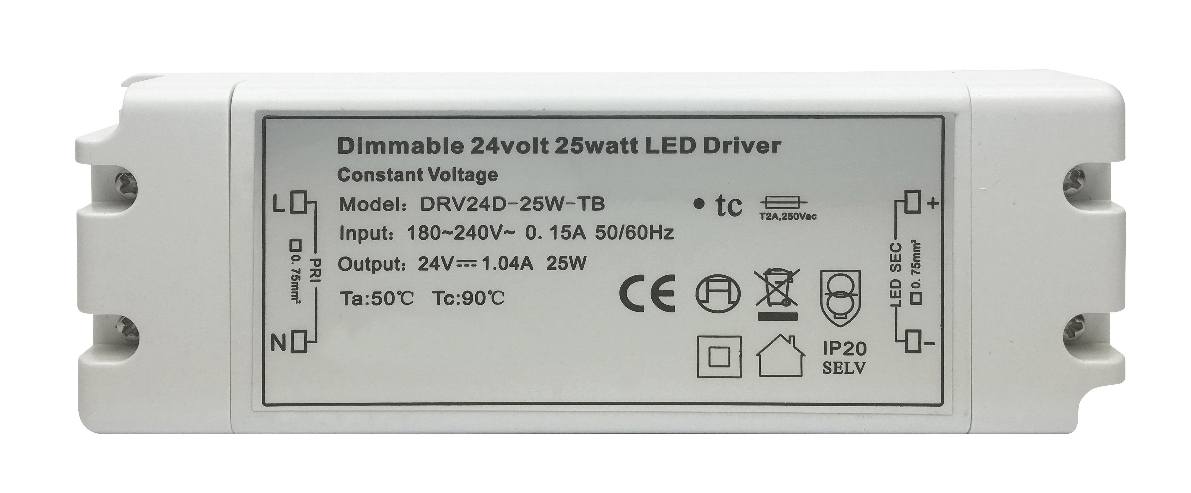 24V DIMMABLE 25WATT LED DRIVER