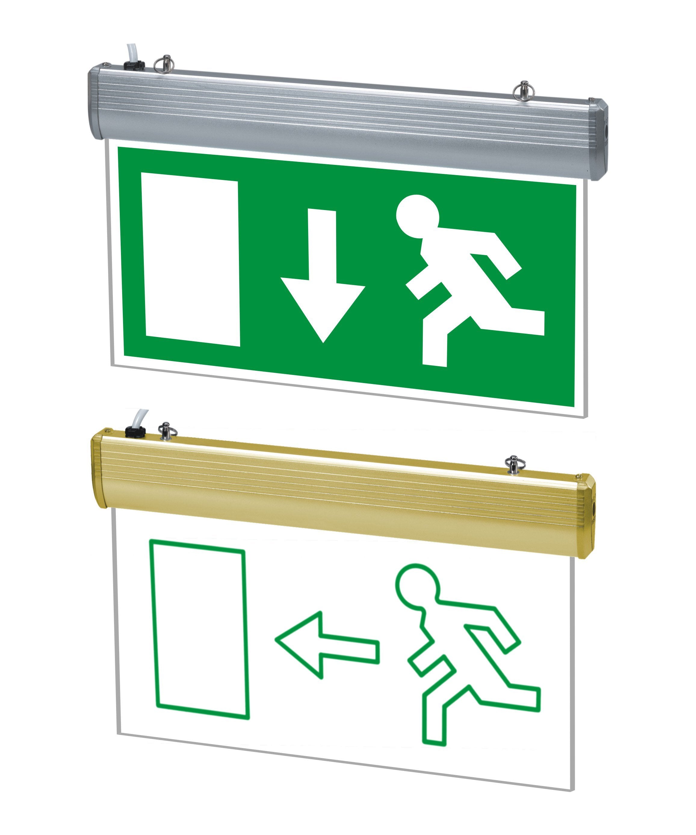 LED SUSPENDED EXIT SIGN WITH SUSPENSION