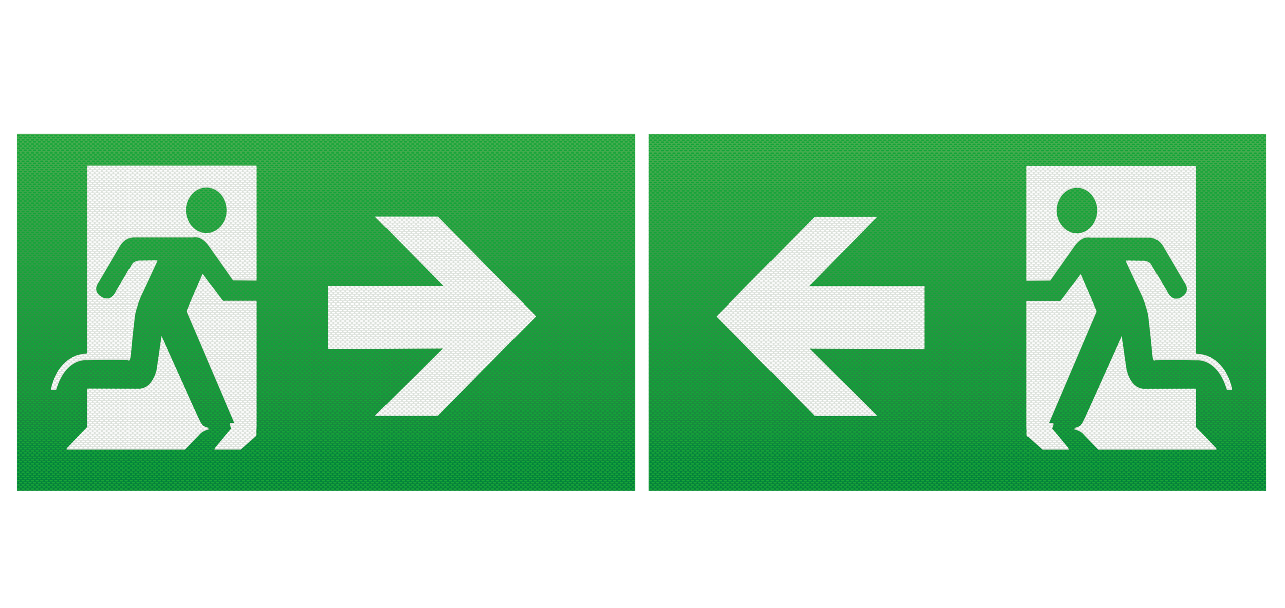 ML Accessories-EMEXITLR Running Man Legend (kit of 2) with Left/Right Facing Arrow for EMEXIT /EMLREC/EMLSUS