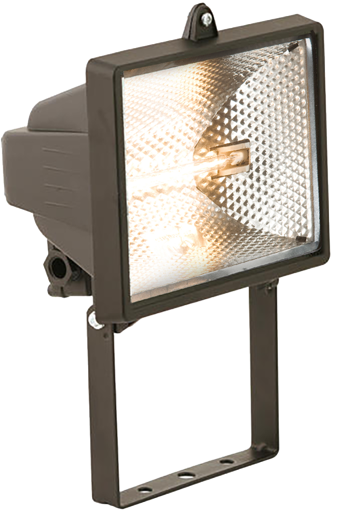 ML Accessories-FL02BK IP54 500W Enclosed Halogen Floodlight Black