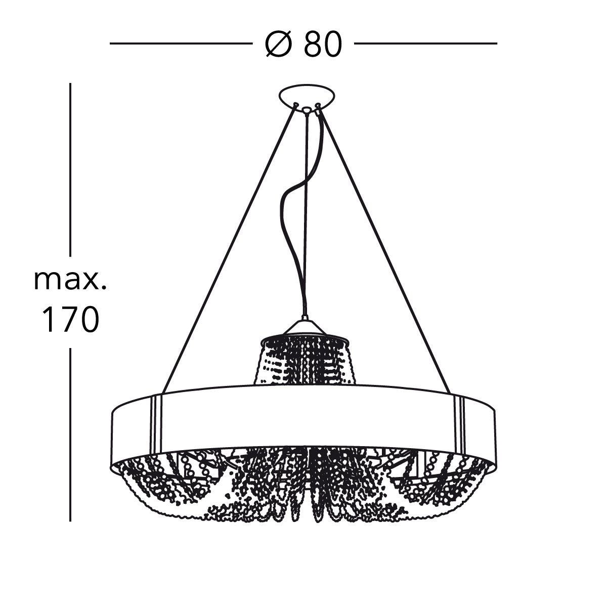 Kolarz FLO.1097/S80.04.T-BL GIOIOSA Pendant Light
