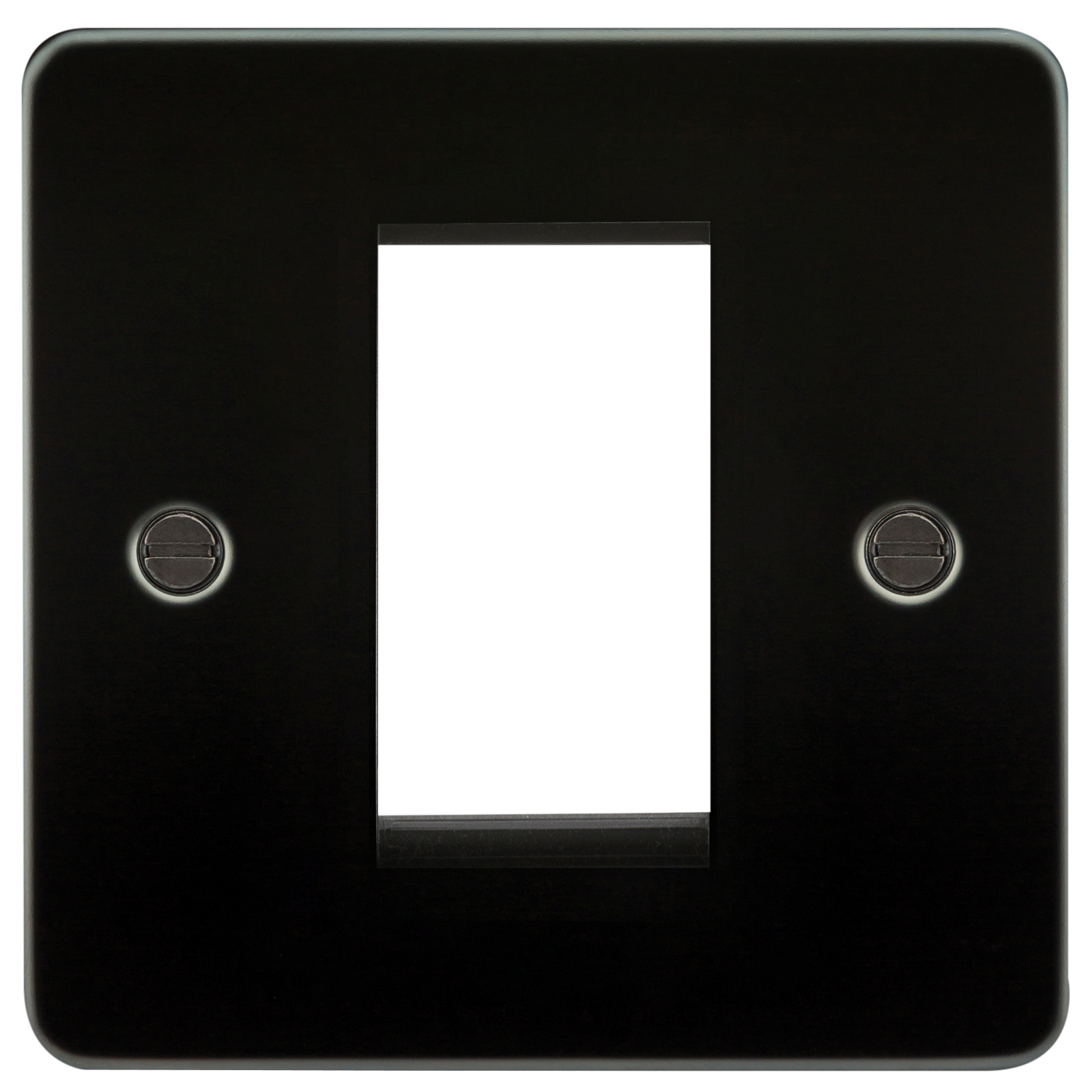 ML Accessories-FP1GGM Flat Plate 1G Modular Faceplate - Gunmetal