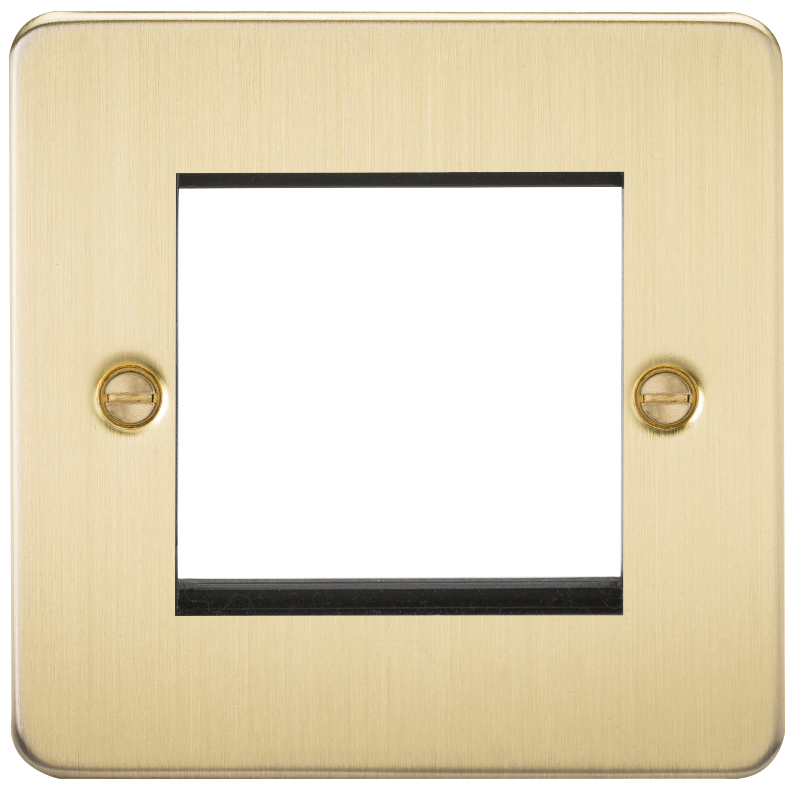 ML Accessories-FP2GBB Flat Plate 2G modular faceplate - brushed brass