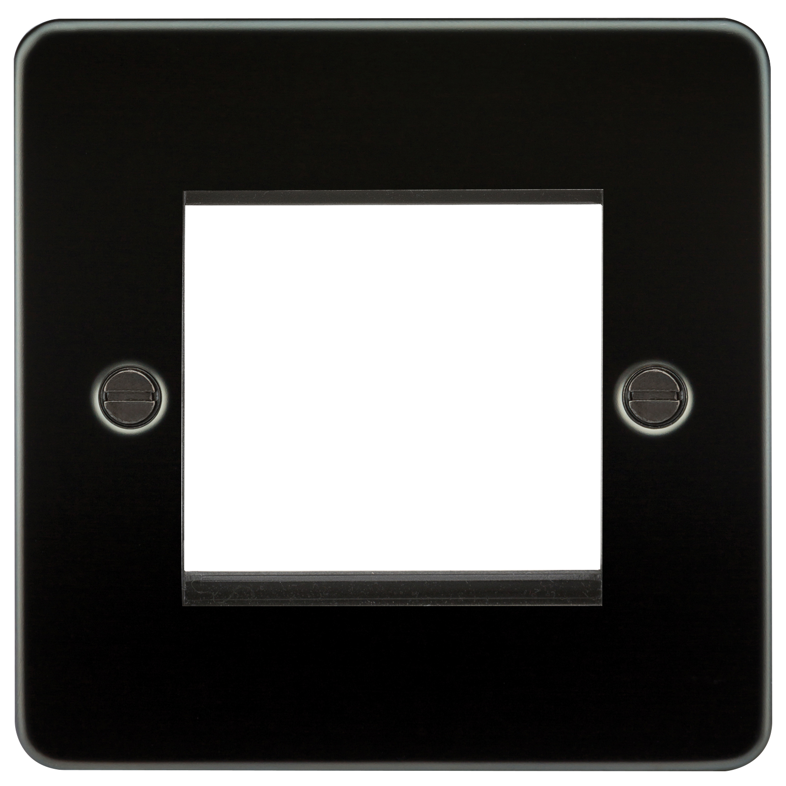 ML Accessories-FP2GGM Flat Plate 2G modular faceplate - gunmetal