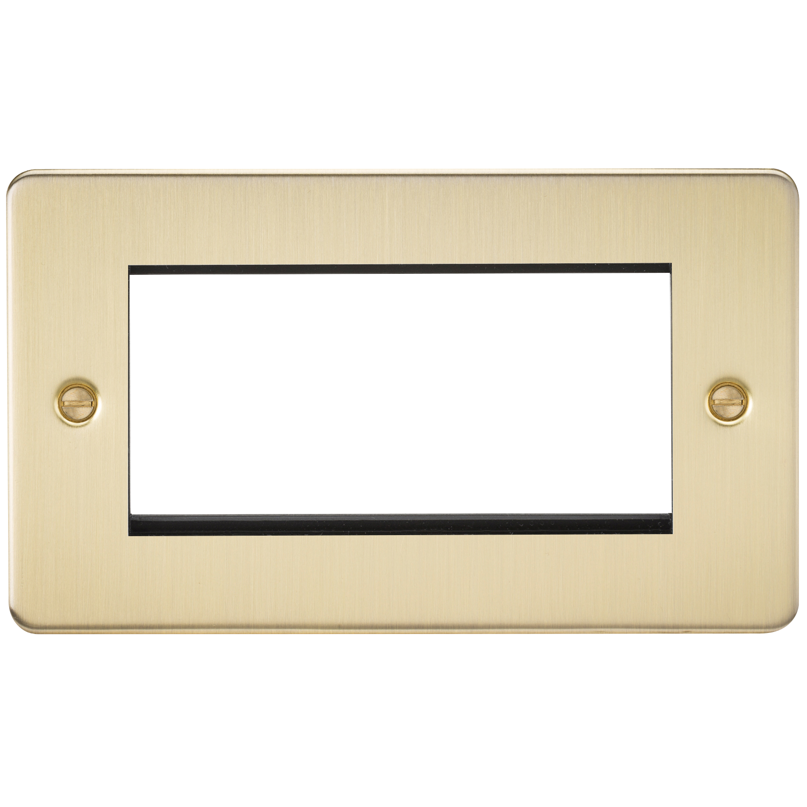 ML Accessories-FP4GBB Flat Plate 4G modular faceplate - brushed brass