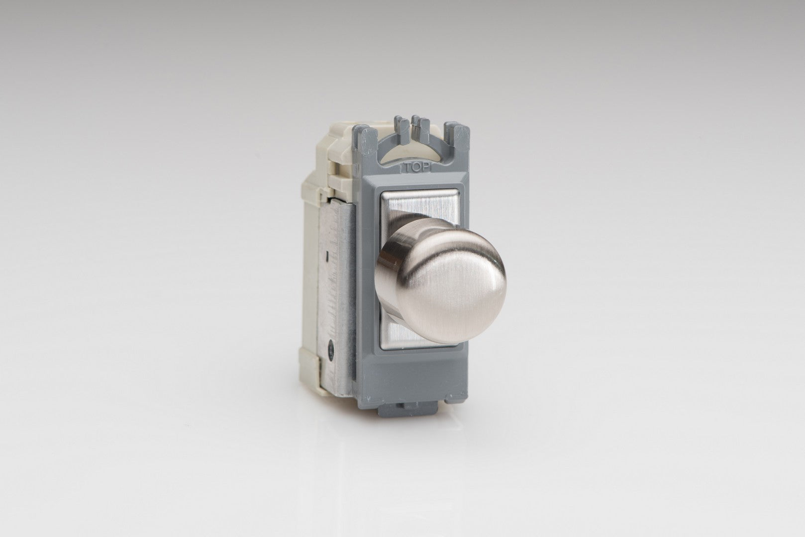 Varilight GJP100S PowerGrid Steel 2-Way Push-On/Off Rotary LED Dimmer 0-120W (1-10 LEDs) (1 Grid Space)