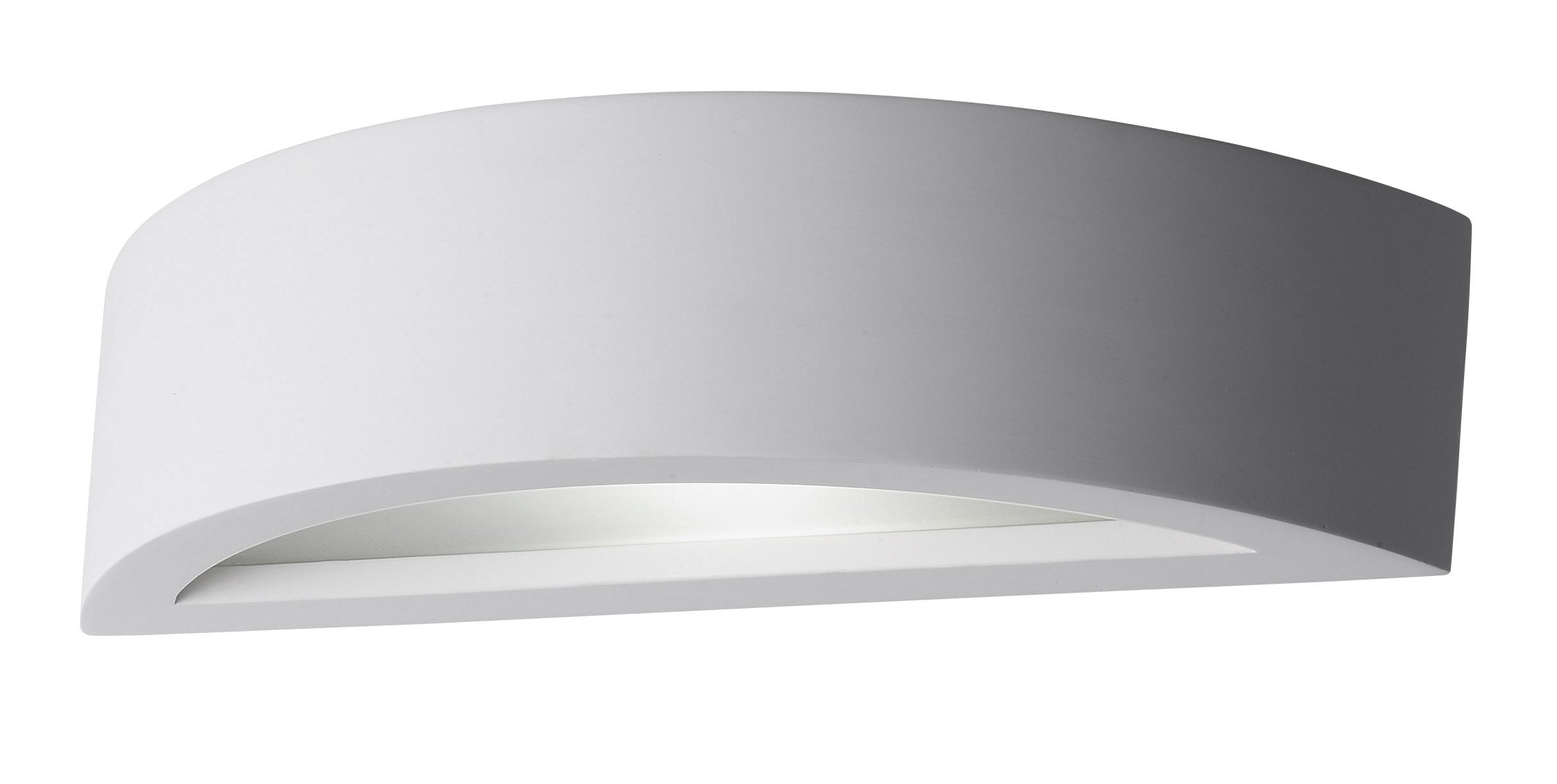 GYPSUM CURVED WALL LIGHT WITH GLASS DIFF