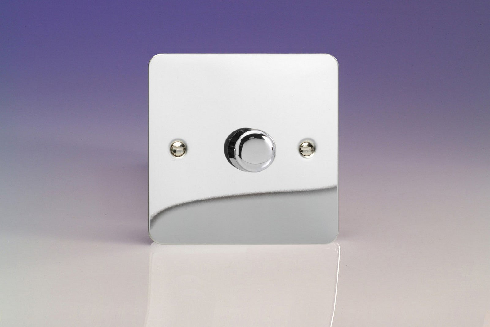 Varilight HFC1 Ultraflat Polished Chrome 1-Gang 1-Way Rotary Dimmer 1 x 60-400W