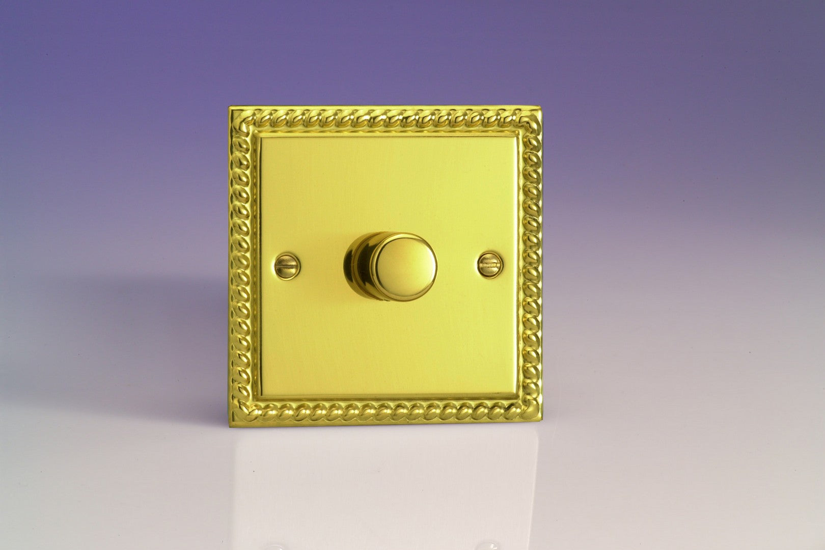 Varilight HG1 Classic Georgian Brass 1-Gang 1-Way Rotary Dimmer 1 x 60-400W