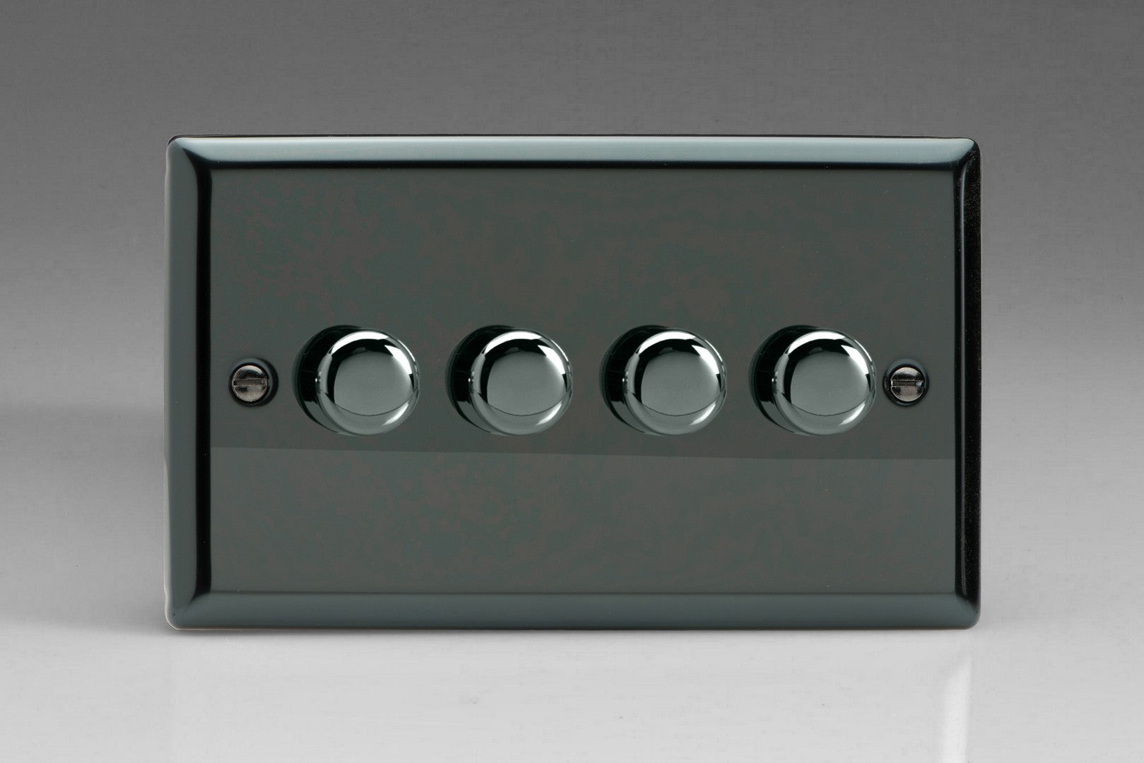 Varilight HI44 Classic Iridium 4-Gang 2-Way Push-On/Off Rotary Dimmer 4 x 40-250W (Twin Plate)